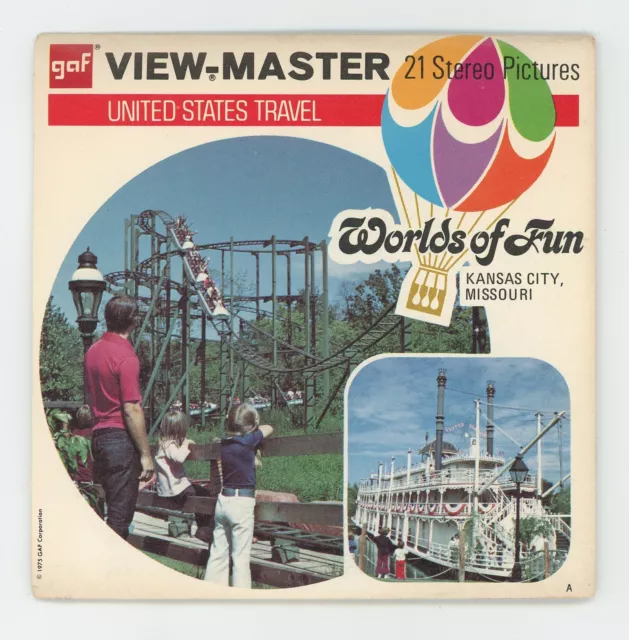 Mondes De Amusant Amusement Theme Park Kansas City MO 1975 View-Master Lot A-954