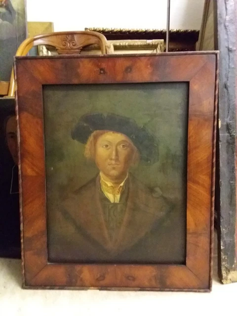 Olio su tela antico ritratto di Enrico VIII 1800 circa