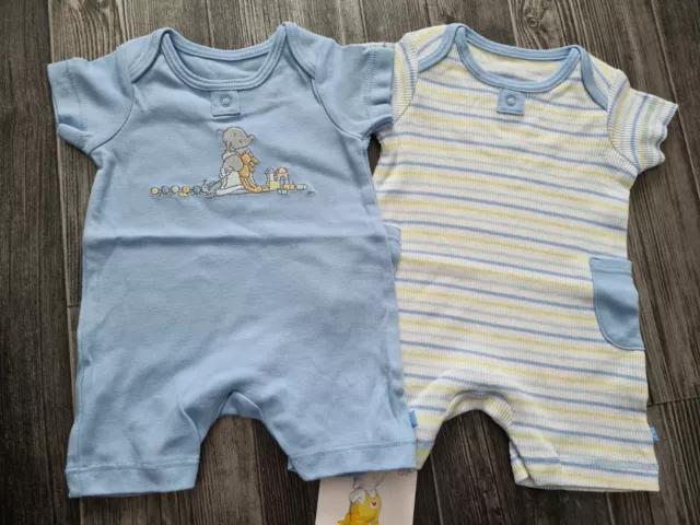 Bnwt Humphreys Corner Off To Bed Rompers Tiny Baby 7.5lb Baby Shower Gift Summer