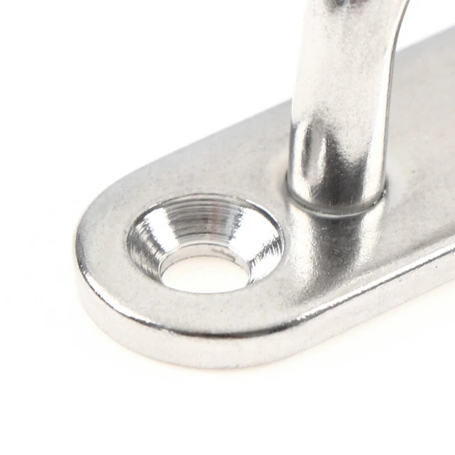 4 Pcs Stainless Steel Oblong Pad Eye Plate Staple Ring Hook Loop U-Sha ROJAUK HJ