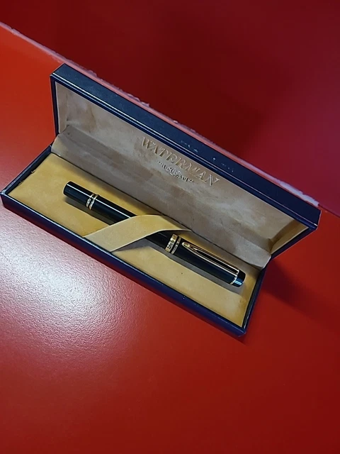 Stylo Plume Waterman Idéal 18k Or 750 - Modèle Le Man 200, Fabriqué En France, Coffret D'origine, Occasion