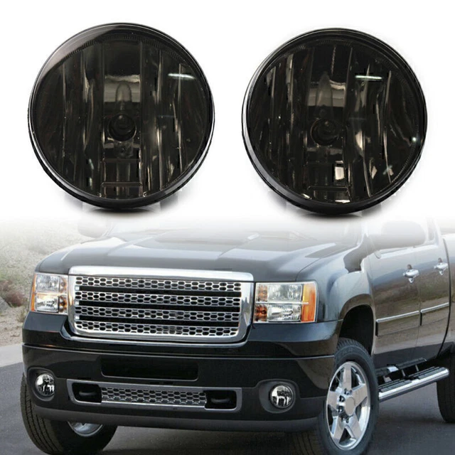 1 Pair Cae Front Bumper Fog Lamp Light For 2007-2013 GMC Sierra 1500 2500 HD GZ