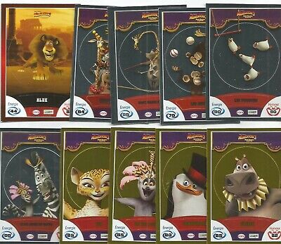 Cora Match Lot de 10 cartes différentes Cartes Adhésives Madagascar 3 