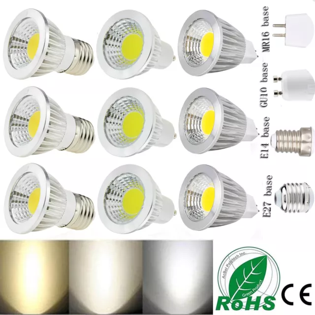 Ultra helle MR16 GU10 E27 E14 dimmbar 6W 9W 12W LED COB Spot Glühbirnen Lampe