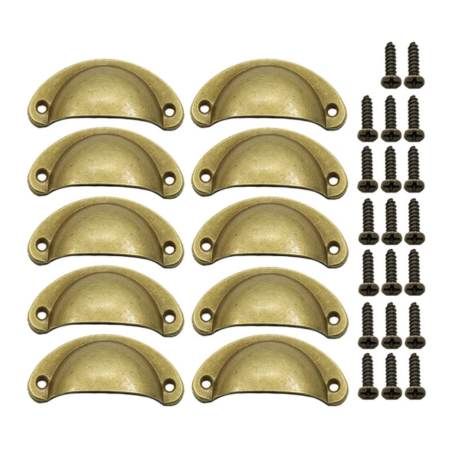 10 Pcs Dresser Handles Vintage Cabinet Doors Brass Pulls Wardrobe