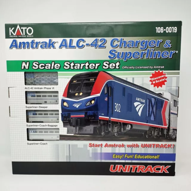 KATO 106-0019 AMTRACK Passenger Train Starter Set Siemens ALC-42