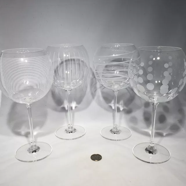 Choose Single Etched Mikasa CHEERS Stem Balloon Wine Glasses 24 oz Goblets