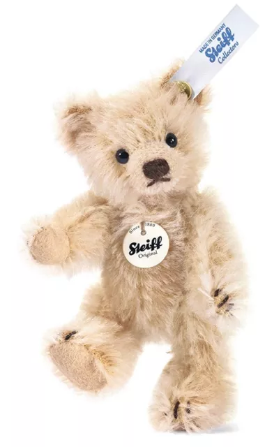 Steiff Mini Blond Teddybär - Mohair Keilzinkenanlage Sammelobjekt - 10cm -