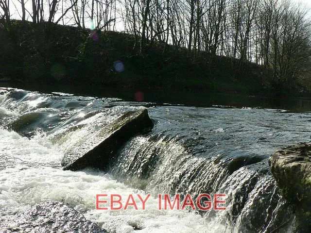 Photo  Weir On River Aire By Rein Road One Of Several Weirs Which Once Diverted
