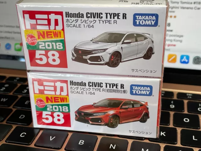 Takara Tomy Tomica  No. 40 Honda Civic Type R White & Red set sealed and unopen