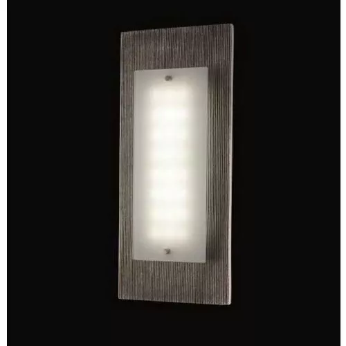 Wandlampe LED Wandleuchte groß eckig Antik silber Wohnzimmer Küche Flur warmweiß