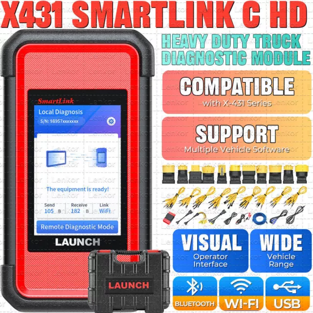 LAUNCH X431 V+ 5.0 PRO3S+ & SmartLink C HD3 Heavy Duty Truck Diagnostic Scanner 2