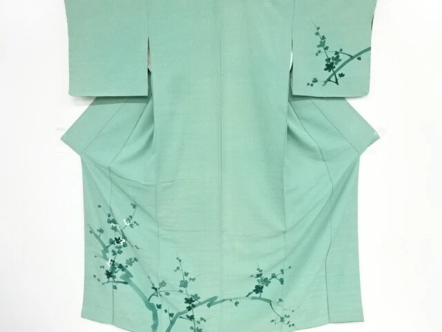 46930# Japanese Kimono / Antique Kimono / Embroidery / Ume Blossom