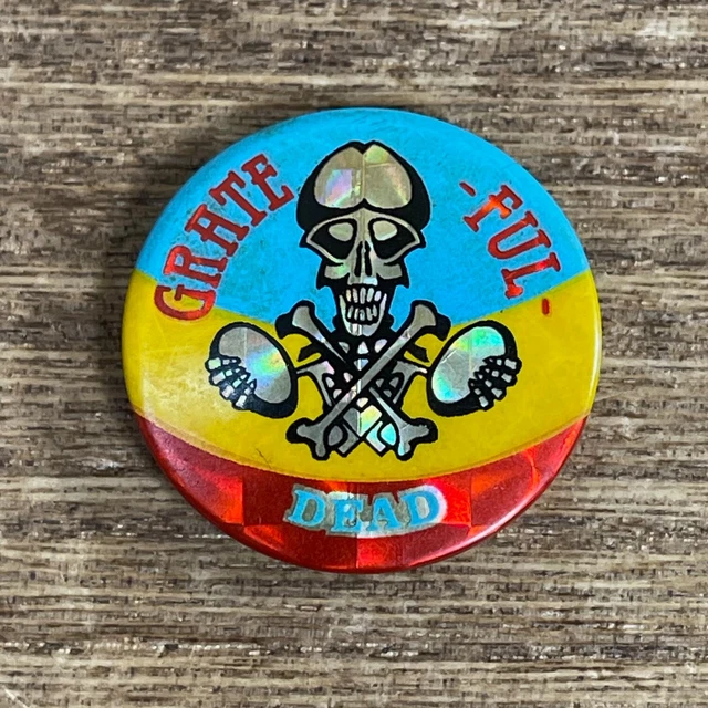 👀 Vintage 1980s Grateful Dead Pin / Badge / Button Aoxomoxoa Rick Griffin Art