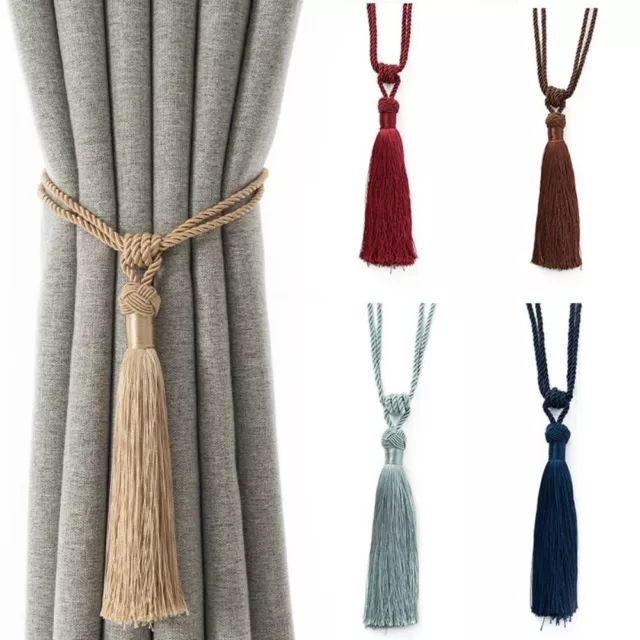 Modern Practical Tassel Curtain Rope Braided Tiebacks Holder Strap Tie Backs