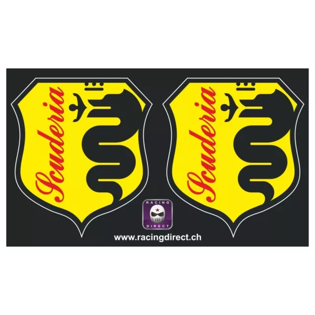 SCUDERIA ALFA ROMEO sticker decal Pack 2 écussons aufkleber adesivo Mito 0095