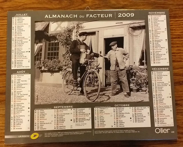 Calendrier Almanach Du Facteur La Poste 2000 – Lens Football Rugby, Vintage