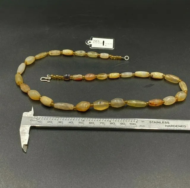 OLD Beads Antique Trade Jewelry Agate Necklace Ancient Antiquities Myanmar 10