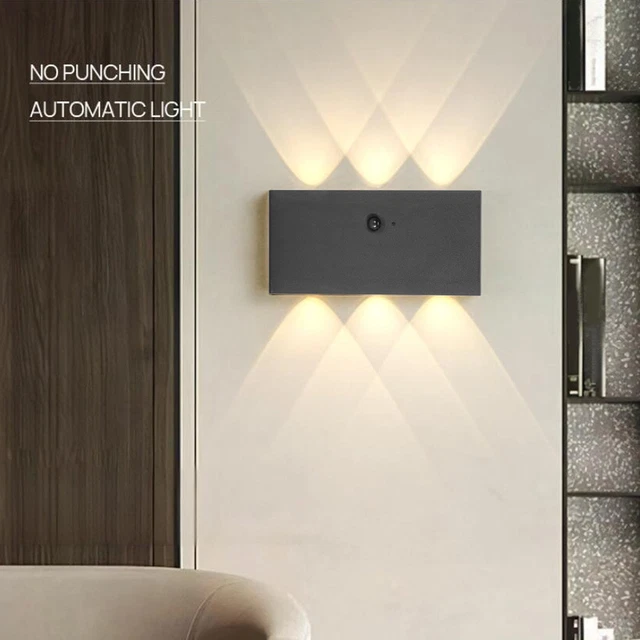 BATTERY OPERATED WALL Sconce Rechargeable Motion Sensor Indoor Wall ...