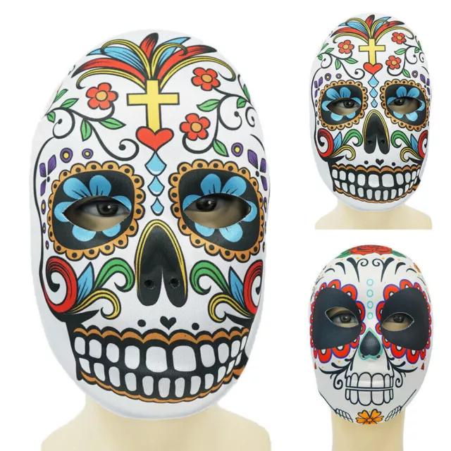 Halloween Day of The Dead Face Masks Sugar Skull Mask Mexican Masquerade Mask'