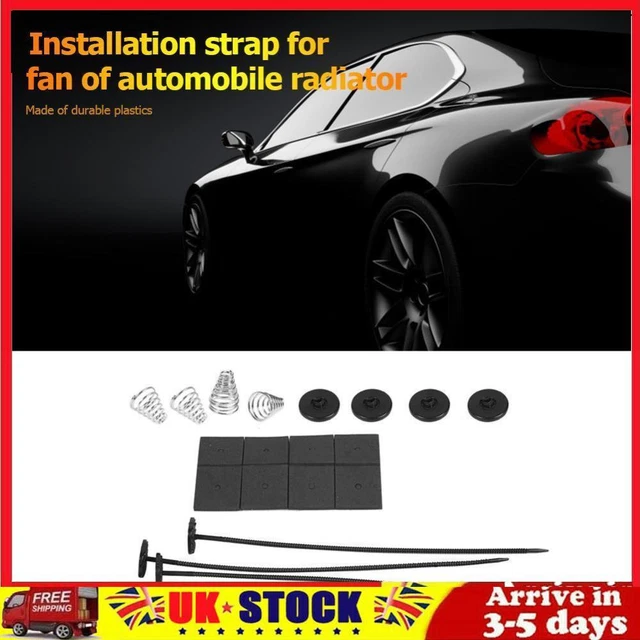 1 Set Universal Car Electric Radiator Cooling Fan Mount Fitting Kit Ties Straps