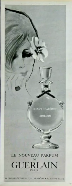 1963 Press Advertisement Song D'arömes New Guerlain Perfume