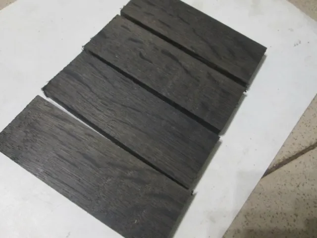 4pcs lot Bog Oak morta wood Woodturning/ (50*12*135mm) 1000-5800 Years Old