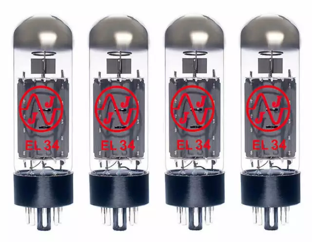 JJ Electronic EL34 Power Tubes (Matched Quad)