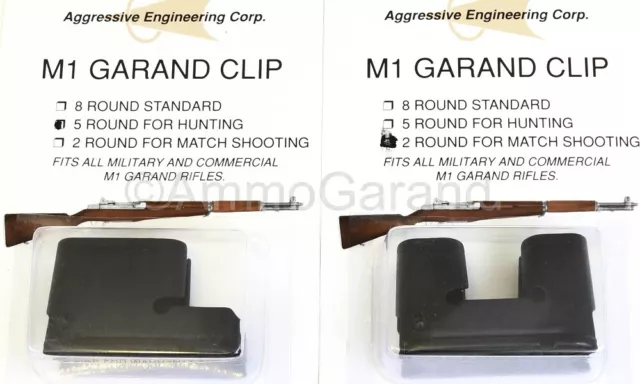 2-Pack M1 Garand Clips 2rd 5rd Combo New US 2 & 5 Round Clip