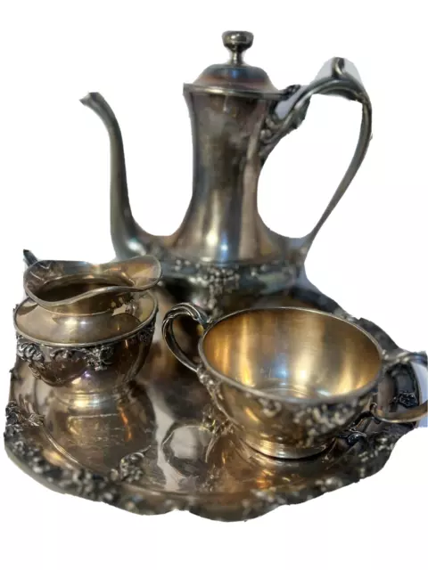 Barbour Silver Company Quadruple Tea Set Silver Plate 4 Pieces