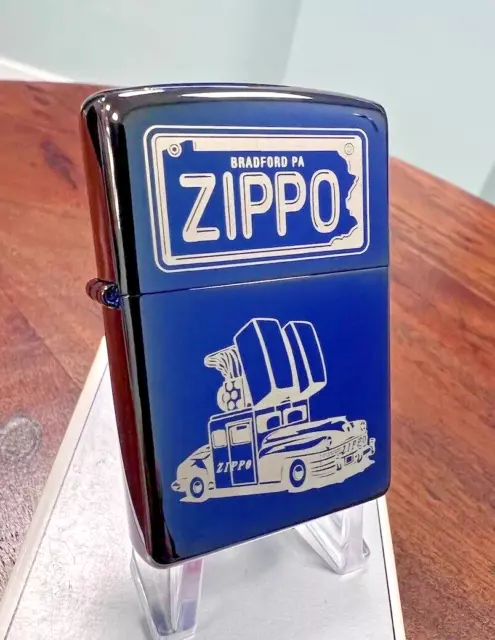 Zippo Windproof Lighter ZIPPO CHRYSLER NUMBER PLATE Mood Indigo 2004 NEW