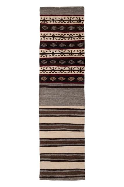 Early 20th Century Turkish Kilim Runner with Horizontal Stripe 2'4" X 8'8"