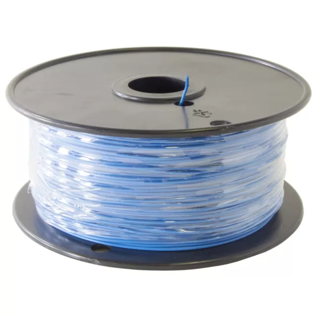 Blue 1000 Foot, 24 Gauge Solid Hook Up Wire (Tinned Copper)