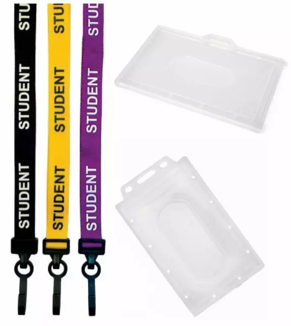 STUDENT Lanyard Neck Strap With Value Enclosed Pass Badge ID card Holder