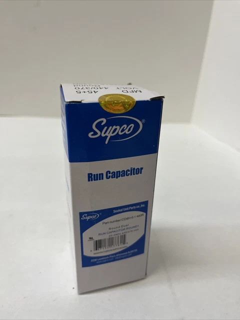 Air Conditioning HVAC Round Dual Motor Run Capacitor 45 + 5 MFD 440 Volt