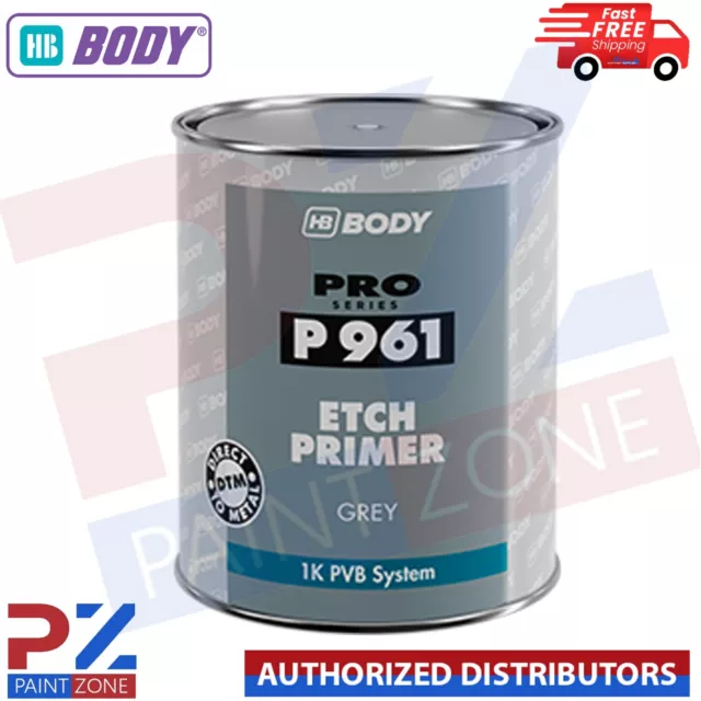 Hb Body Pro Series P 961 1K Etch Primer Grey 1Ltr 1K Pvb Fast Drying System