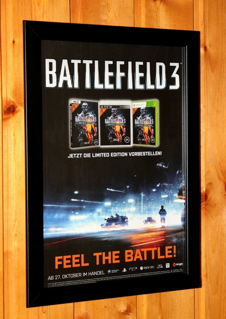 2011 Battlefield 3 Video Game Rare Small Poster / Ad Page Framed PS3 Xbox 360