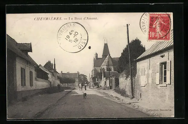 CPA Chevrières, Le Bout d´Amont 1912