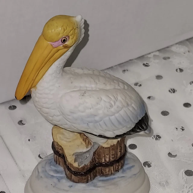 Lighted Ceramic Pelican 6" Pelican sitting on posts