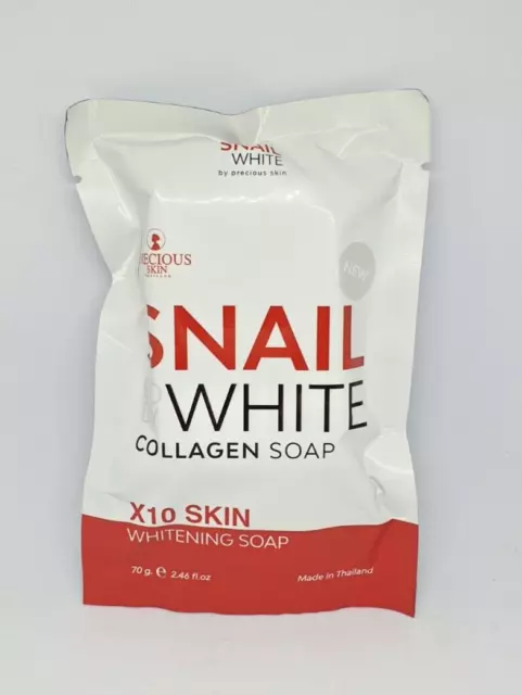 Snail White Soap New Glutathione X 10 Whitening Skin Reduce Acne Anti Aging 70 g