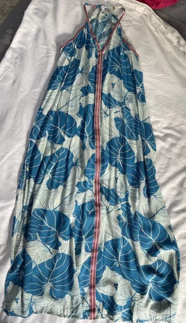 America & Beyond Dress Size XL in Palm Leaf Print Beach Coverup Maxi