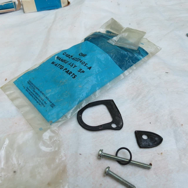NEW! 1965-1967 Mustang Door Handle Kit Inside Interior Door, Window, Quarters 6
