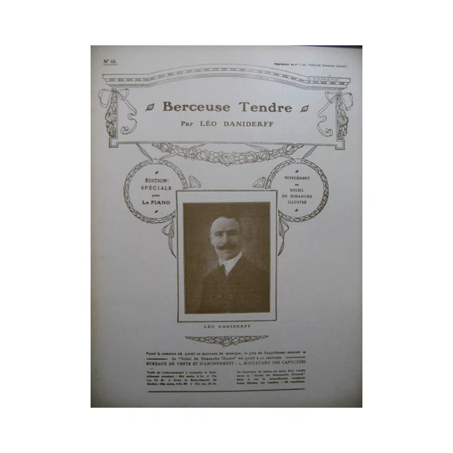 DANIDERFF Léo Berceuse Tendre Piano