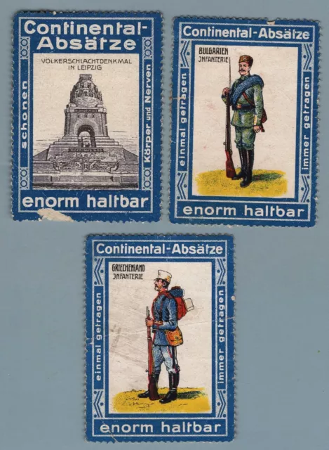 ES2052 Poster stamps advertising: Calzature di gomma Continental