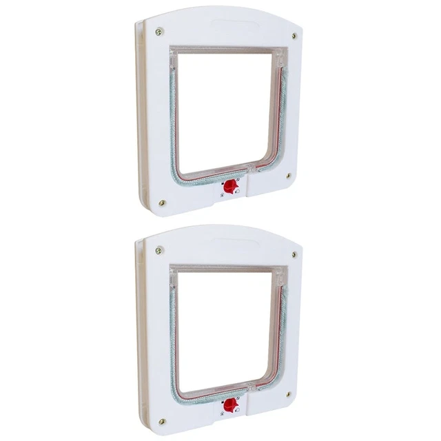 2x Puerta para gato para pared electrónica para gato puerta interior con solapa para perro