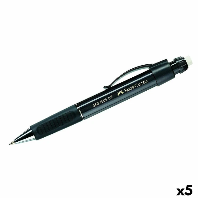 Druckbleistift Faber-Castell Grip Plus Schwarz 0,7 mm [5 Stück]