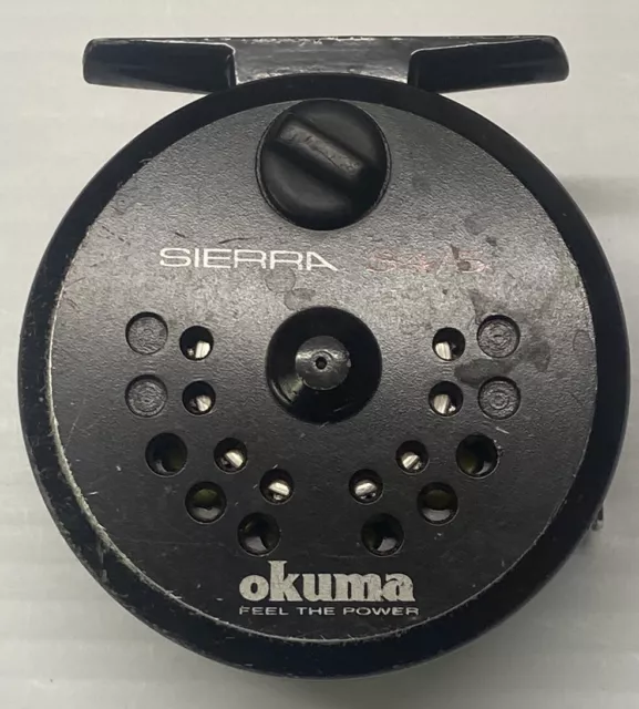 OKUMA - SIERRA S4/5 Fly Fishing Reel “Feel The Power” Vintage Fly Reel  W/Line $30.00 - PicClick
