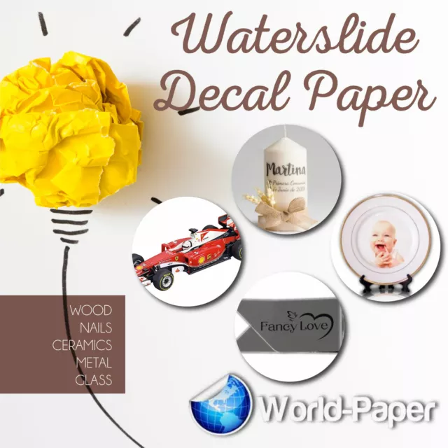 Waterslide Decal Paper  INKJET/LASER printer CLEAR/ WHITE