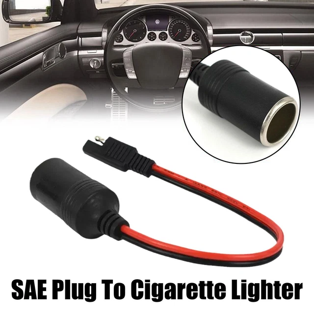 Cigarette Lighter Plug to SAE Adapter, Charger Female Cigarette Lighter O6G0