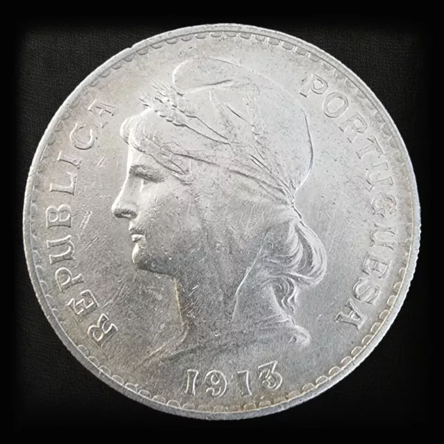 1913 Portugal Silver 50 Centavos